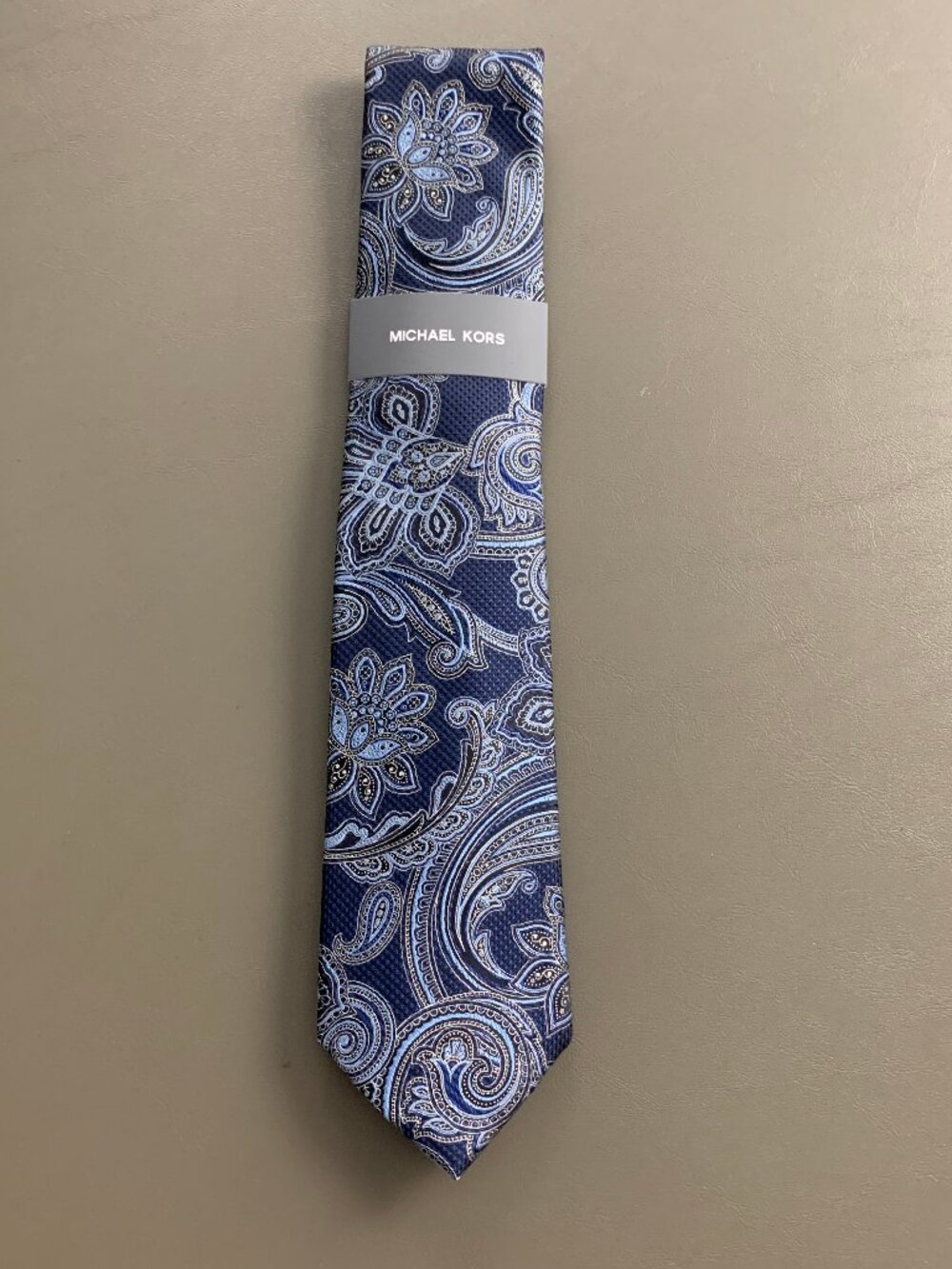 Michael Kors Men's 3'' Silk Blend Neck Tie, Navy Blue Loggan Paisley, One Size